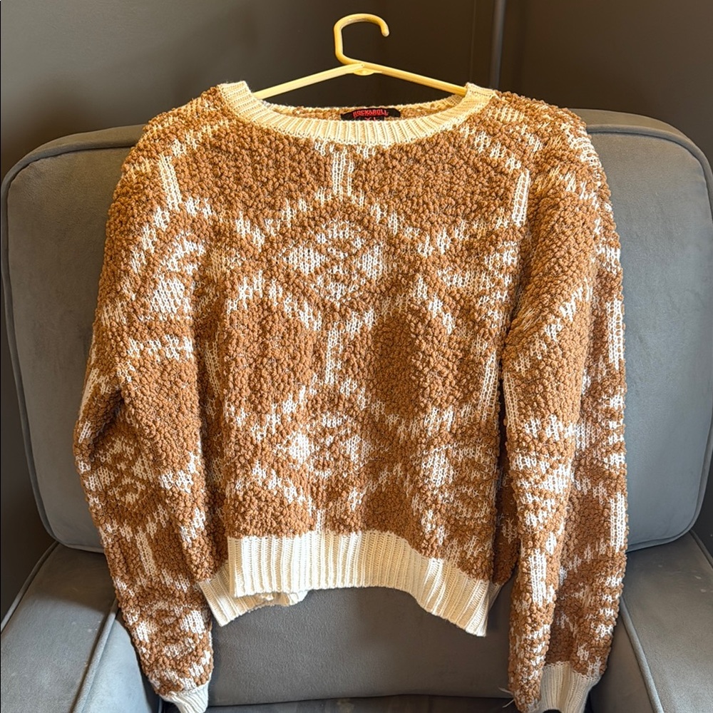 Tan Tribal Print Sweater